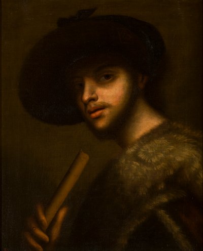 Portrait of a man with a pipe or flute by Giorgione