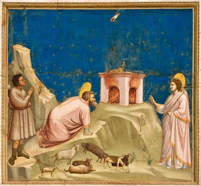 Angel Announcing to Joachim that He Will Become Father by Giotto (c.1266 1337)
