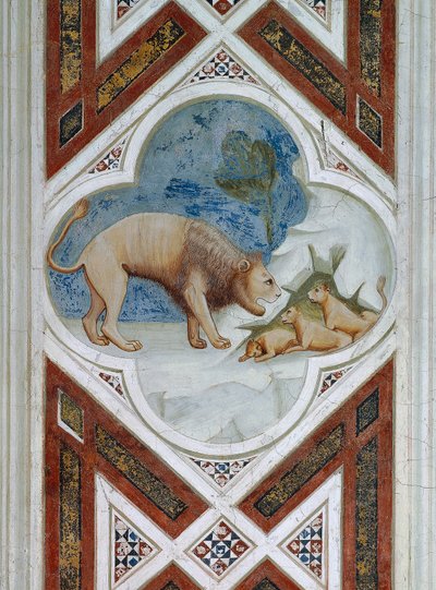 Symbol of resurrection of Jesus Christ (detail) by Giotto (c.1266 1337)