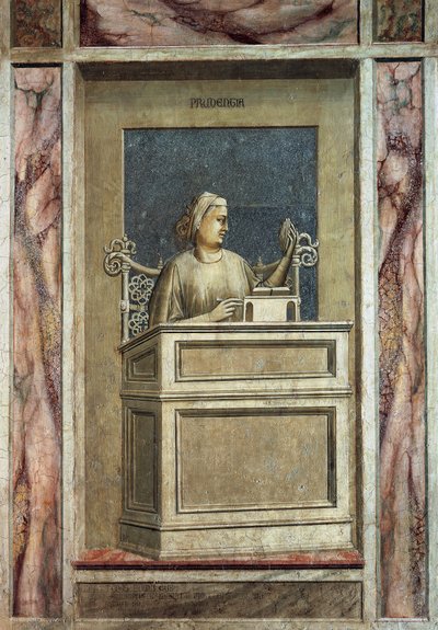 Prudence by Giotto (after restoration) by Giotto (c.1266 1337)