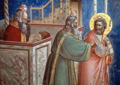 The priest rejecting Joachim came with a lamb to sacrifice him. (detail) by Giotto (c.1266 1337)