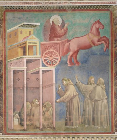 St. Francis Appears to His Companions in a Chariot of Fire by Giotto di Bondone