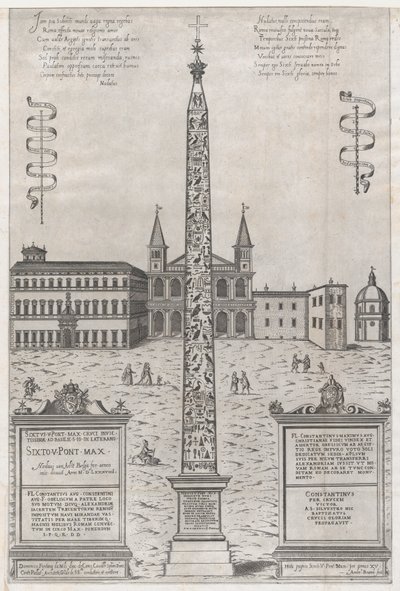 Speculum Romanae Magnificentiae: The Egyptian Obelisk of Constantine by Giovanni Ambrogio Brambilla