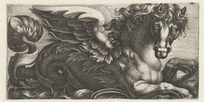 Winged Seahorse with a Knob of Leaves on Its Tail by Giovanni Andrea Maglioli