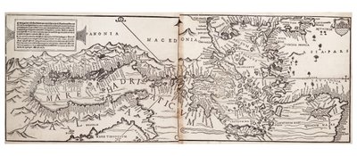 Vavassore Chart of the Mediterranean Sea, Believed to Be the Earliest Surviving Printed Chart by Giovanni Andrea Vavassore