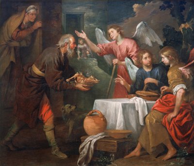 Abraham and the Three Angels by Giovanni Andrea di Ferrari