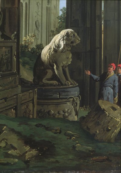 Capriccio with Motifs from Padua (detail), c.1756 by Giovanni Antonio Canal