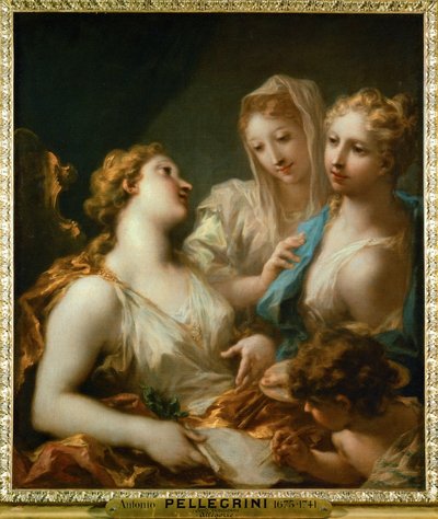 Painting and Drawing Educate Love by Giovanni Antonio Pellegrini