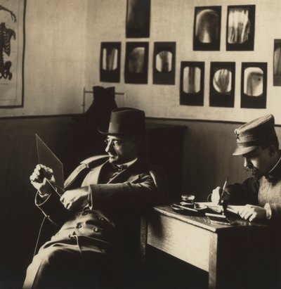 Alfredo Trombetta Radiologist with a Man in Military Uniform, in the Radiological Department of the Military Hospital in Campobasso by Phillipe de Marlier