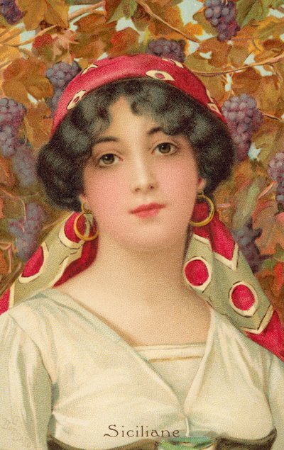 Portrait of a Sicilian Woman with a Grape Vine by Giovanni Barbaro
