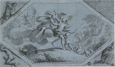 Ceiling Decoration with Venus and Adonis by Giovanni Battista Cipriani