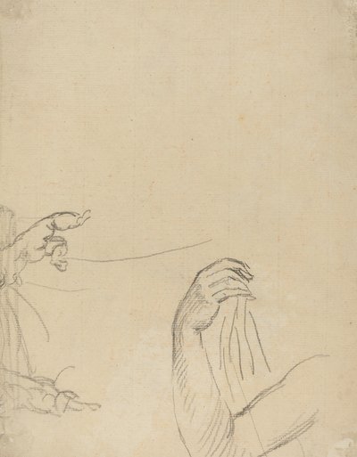Study of Two Putti and a Draped Arm by Giovanni Battista Cipriani