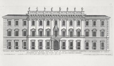 View of the Facade of Palazzo Chigi, Rome by Giovanni Battista Falda