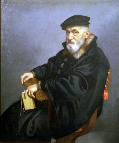 Portrait of an old man by Giovanni Battista Moroni