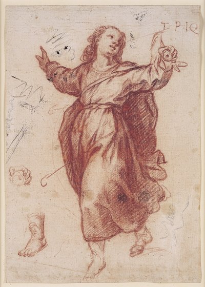 Baby Jesus and Studies for His Left Hand and Left Foot by Giovanni Battista Paggi