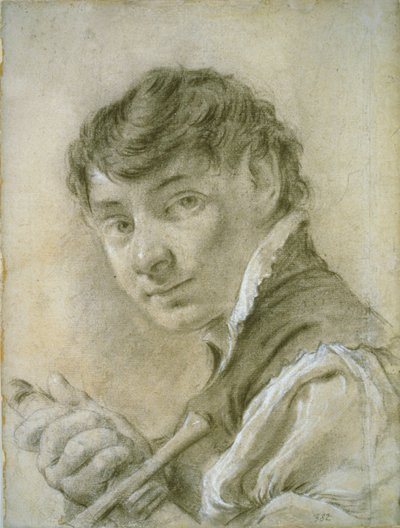 Portrait of a Young Man Holding a Sword, c.1735 by Giovanni Battista Piazzetta