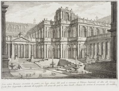 Ancient Forum Surrounded by Porticoes by Giovanni Battista Piranesi