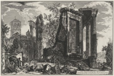 Another view of the Tempio della Sibilla in Tivoli (from: Vedute di Roma) by Giovanni Battista Piranesi