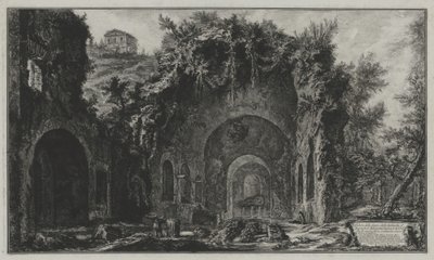 View of the spring and grotto of Egeria outside the Porta Capena, or of San Sebastiano, from: Vedute di Roma by Giovanni Battista Piranesi