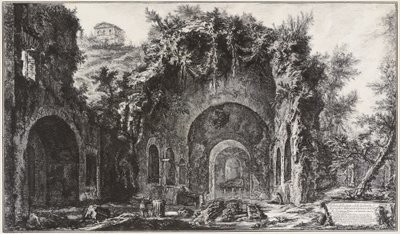 View of the Source and the Grottos of Egeria in Front of Porta Capena, Now Porta di San Sebastiano by Giovanni Battista Piranesi
