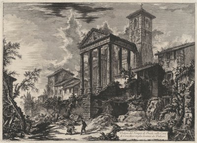 View of the Temple of Hercules in the City of Cora, Ten Miles from Velletri (from: Views of Rome) by Giovanni Battista Piranesi