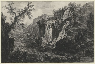 View of the Waterfall at Tivoli (from: Vedute di Roma) by Giovanni Battista Piranesi