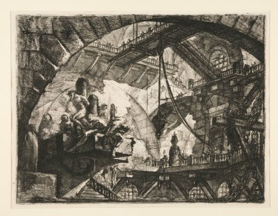 Carceri, X: Prisoners on a Projecting Platform by Giovanni Battista Piranesi