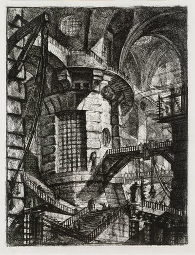 Imaginary Prisons: Cylindrical Tower by Giovanni Battista Piranesi