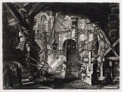 The Pillar with the Chain (Plate 16 in: Carceri d