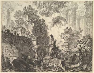 Frontispiece with Statue of Minerva by Giovanni Battista Piranesi