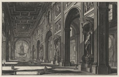 Interior View of the Basilica of San Giovanni in Laterano (from: Vedute di Roma) by Giovanni Battista Piranesi