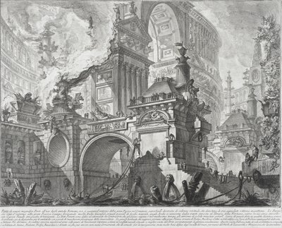 Part of a Spacious and Magnificent Harbor for the Use of the Ancient Romans Opening onto a Large Market Square by Giovanni Battista Piranesi