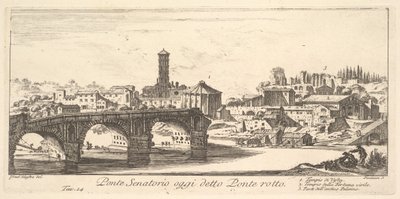 Senatorial Bridge, today called the Ponte Rotto (Broken Bridge) by Giovanni Battista Piranesi