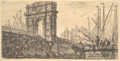 Plate 28: Arch of Trajan in Ancona, ca. 1748 by Giovanni Battista Piranesi