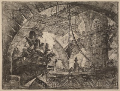 Prisoners on a Projecting Platform by Giovanni Battista Piranesi