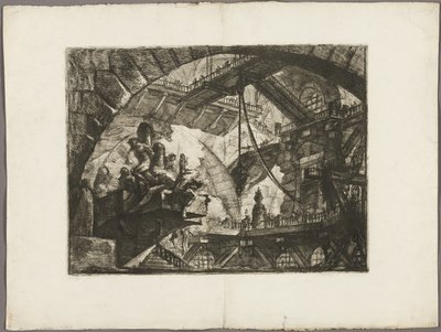 Prisoners on a Projecting Platform, plate 10 from Imaginary Prisons by Giovanni Battista Piranesi
