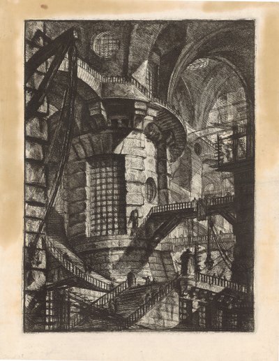 Round Tower, Plate 3 from the series "Imaginary Prisons" by Giovanni Battista Piranesi