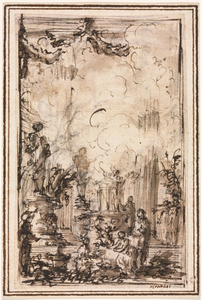 Sacrificial Offering in a Temple by Giovanni Battista Piranesi