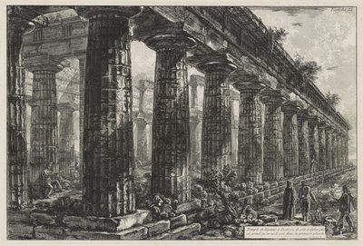 Temple of Neptune at Paestum, Seen from the Side and Drawn on a Larger Scale than in the First Plate, from Different Views of Paestum by Giovanni Battista Piranesi