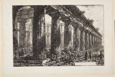 Temple of Neptune at Paestum, Seen from the Side and Drawn Larger than in the First Plate by Giovanni Battista Piranesi