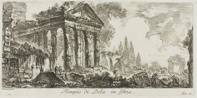 Temple of Pola in Istria, Plate 21 from Some Views of Triumphal Arches and Other Monuments by Giovanni Battista Piranesi