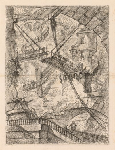 The Prisons: An Immense Interior with a Drawbridge by Giovanni Battista Piranesi