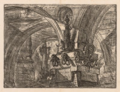 The Prisons: Round Arches Springing from a Square Column by Giovanni Battista Piranesi