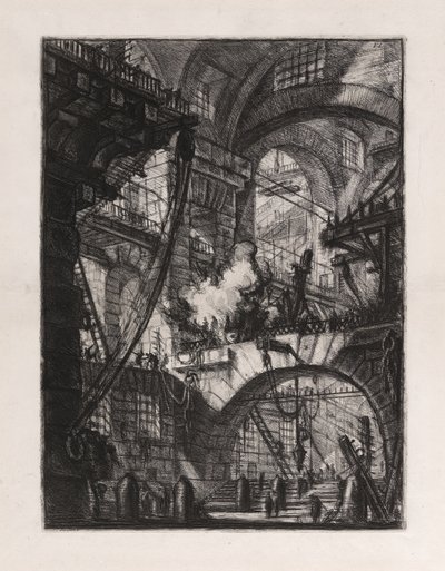 The Smoking Fire, Plate 6 from Imaginary Prisons by Giovanni Battista Piranesi