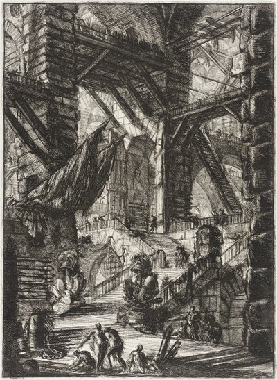 The Staircase with Trophies by Giovanni Battista Piranesi