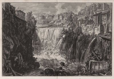 View of the Waterfall of Tivoli, from Views of Rome by Giovanni Battista Piranesi