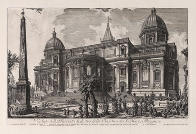 View of the Rear Façade of the Basilica of Santa Maria Maggiore, from Vedute di Roma (Views of Rome) by Giovanni Battista Piranesi