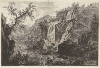 View of Small Waterfalls at Tivoli, from Views of Rome by Giovanni Battista Piranesi