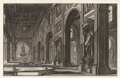 Interior View of the Basilica of San Giovanni Laterano, from “Vedute di Roma” by Giovanni Battista Piranesi
