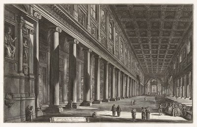 Interior View of the Basilica of Santa Maria Maggiore, from Vedute di Roma (Views of Rome) by Giovanni Battista Piranesi